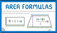 GCSE Maths - How to Find the Area of Rectangles, Parallelograms, Triangles and Trapeziums #105