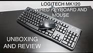 Logitech MK 120 Wired Keyboard and Mouse - Unboxing and Review
