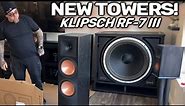 New Speaker Towers Arrived! Klipsch RF-7 III Unboxed hooked up & played | Dolby 9.2.4 Surround Sound