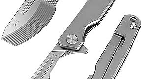 T010 Folding Scalpel Titanium Alloy EDC Outdoor Unpacking Pocket Knife With 10pcs #24 Replaceable Blades