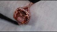 Rose gold diamond engagement ring, Rose gold diamond ring, Champagne diamond ring