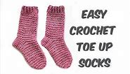 How to Crochet Simple Toe Up Socks