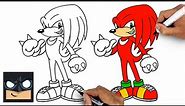 How To Draw Knuckles | Sonic 2 (Draw & Color)