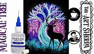 How to paint a Magical forest and Deer step by step