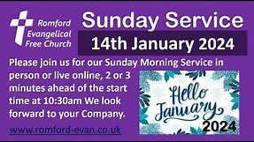 Sunday 14th January 2024 Morning Service