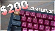 $200 Custom Keyboard Challenge! | ft. Glarses & Hamaji neo | Keyboard Showdown #1