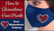 How to make Rhinestone Face Mask 💎 Free Pattern