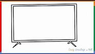 How to draw a Tv step by step for beginners