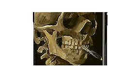 Casely Case Compatible with iPhone X/XS | Van Gogh Skull of a Skeleton with Burning Cigarette Phone Case