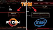 How to Enable TPM 2.0 on Gigabyte Motherboards - AMD and Intel / Install Windows 11 Requirements