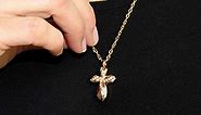 Memorial Jewelry Rose Gold Cross Necklace