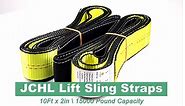 Lift Sling Straps 10'x2 15,000 Pound Capacity 2-Pack Heavy Duty Lifting Slings Web Sling Tree Saver Recovery Strap Web Sling Winch Strap