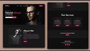 Build a Complete Personal Portfolio Website Using Only HTML And CSS | Pure HTML And CSS