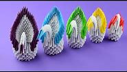 How to make paper swan 3D origami Tutorial [Swan family]