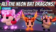 ALL THE NEON BAT DRAGONS! & Making a Neon Chocolate Chip Cookie Bat Dragon in Xmas Update Adopt Me!