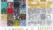 ygorios Jewelry Making Kit for Adults - 1760 PCS Crystal Beads for Jewelry Making, Jewelry Making Supplies with 960 PCS Crystal Beads, 800 PCS Jewelry Findings, DIY Jewelry Bracelet, Earring (Crystal)