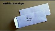 How to make an envelope for office use | Envelope for formal letters