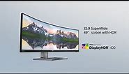 PHILIPS Brilliance 499P9H 49-inch Monitor | Super Mega Ultrawide 5K Curved Monitor