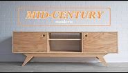 DIY Mid-Century Modern Media Console | #Woodworking