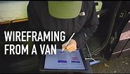 Creating Wireframes on the iPad Pro from my Van! UI/UX Timelapse Vanlife