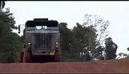 Oshkosh M1070 hauling logs. Super heavy 8 x 8 tractor with lowbed trailer!! Part 4