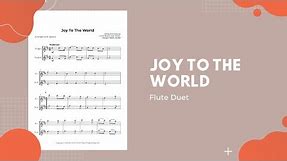 Joy To The World - Flute Duet