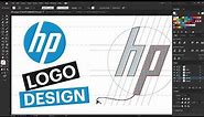 HP Logo Design Illustration - Adobe Illustrator tips - Design.lk