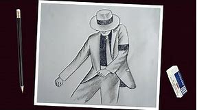 How to draw Michael Jackson easy step by step for beginners / Michael Jackson drawing step by step
