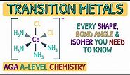 Transition Metals - Complex Shapes and Isomers｜AQA A Level Chemistry