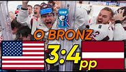 USA vs LOTYŠSKO | 3:4 | O BRONZ Mistrovství světa v hokeji 2023 | SESTŘIH