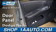 How to Remove Front Door Panel 00-05 Dodge Neon