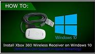 Connect Xbox 360 Wireless Receiver to Windows 10