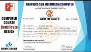 How to create a Computer Course Certificate Design in Ms PowerPoint 2013 2017 By Asith Roy