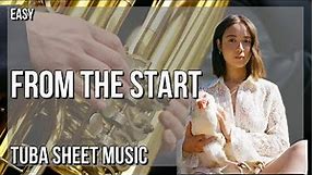 Tuba Sheet Music: How to play From the Start by Laufey