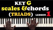 Complete Crash Course Piano Tutorials KEY G Scales And Chords (lesson 20)