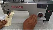 Bruce Q5 Single Needle Lockstitch Sewing Machine Demo