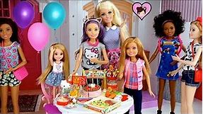 Barbie Doll Surprise Birthday Party - Opening Presents & Supermarket Shopping
