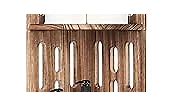 Meangood Bathroom Corner Shelf Stand, 3 Tier Solid Wood Display for Narrow Space, Shower Shelf, Plant Stand Nightstand, Living Room, Bedroom, Home Office, Elegant Carbonized Black
