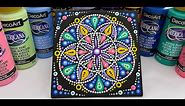 How to paint a Dot Mandala on a 4x4 Inch Canvas - Video 387