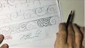Grand Master Engraver Ken C Hunt Drawing Series 2022 Simplfying Scrolls
