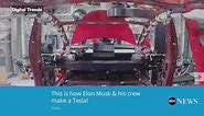 Time-lapse of Tesla assembly line