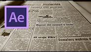 After Effects: Create a Video to Newspaper Front-Page Transition Effect