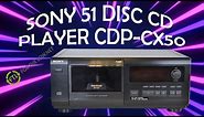 SONY 50 PLUS 1 HOME STEREO CD COMPACT DISC PLAYER CHANGER CDP-CX50/CX571 PRODUCT DEMO