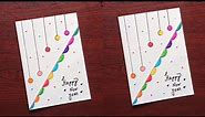 Easy & Beautiful Happy New Year card 2024 | how to make new year greeting card