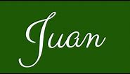 Learn how to Sign the Name Juan Stylishly in Cursive Writing