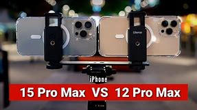 iPhone 15 Pro Max vs 12 Pro Max Low Light Video Comparison