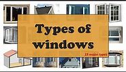 Different types of Windows | Most Important Types of Windows | B.Arch Entrance exams
