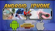 Android vs iPhone (PUBG MOBILE) iOS vs Android Comparison (Gyroscope, Aim Assist, Touch Response)