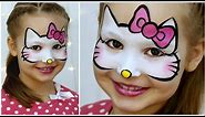 "Hello Kitty" Makeup for Kids — Fast & Easy Face Painting Tutorial