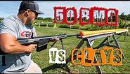 50 BMG vs Clays 💥 How Many Will It Shoot Through? | Gould Brothers